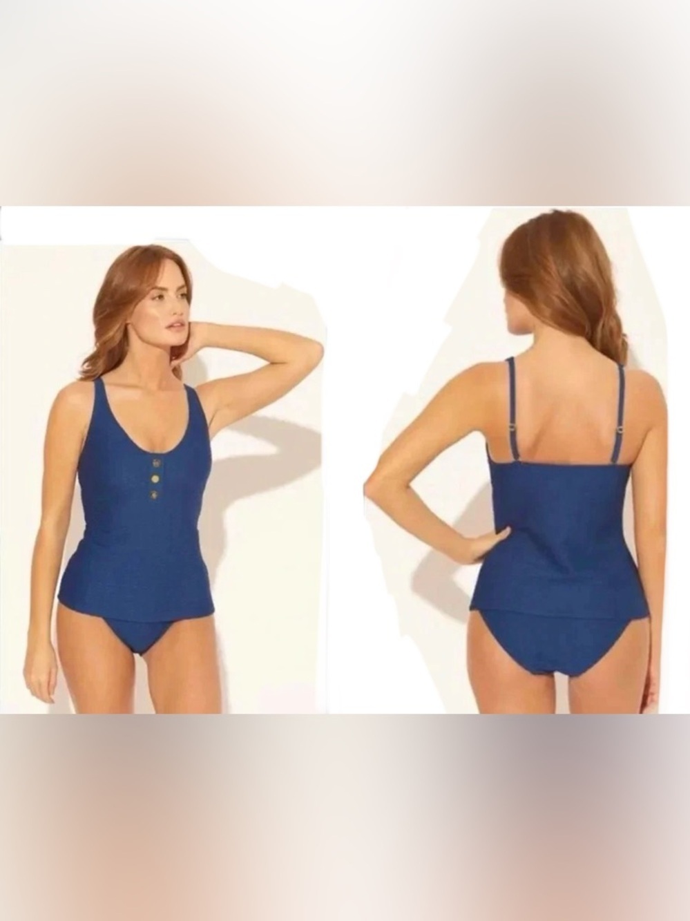 Black Bleu Rod Beattie Tankini Set Swimsuit Size 6
